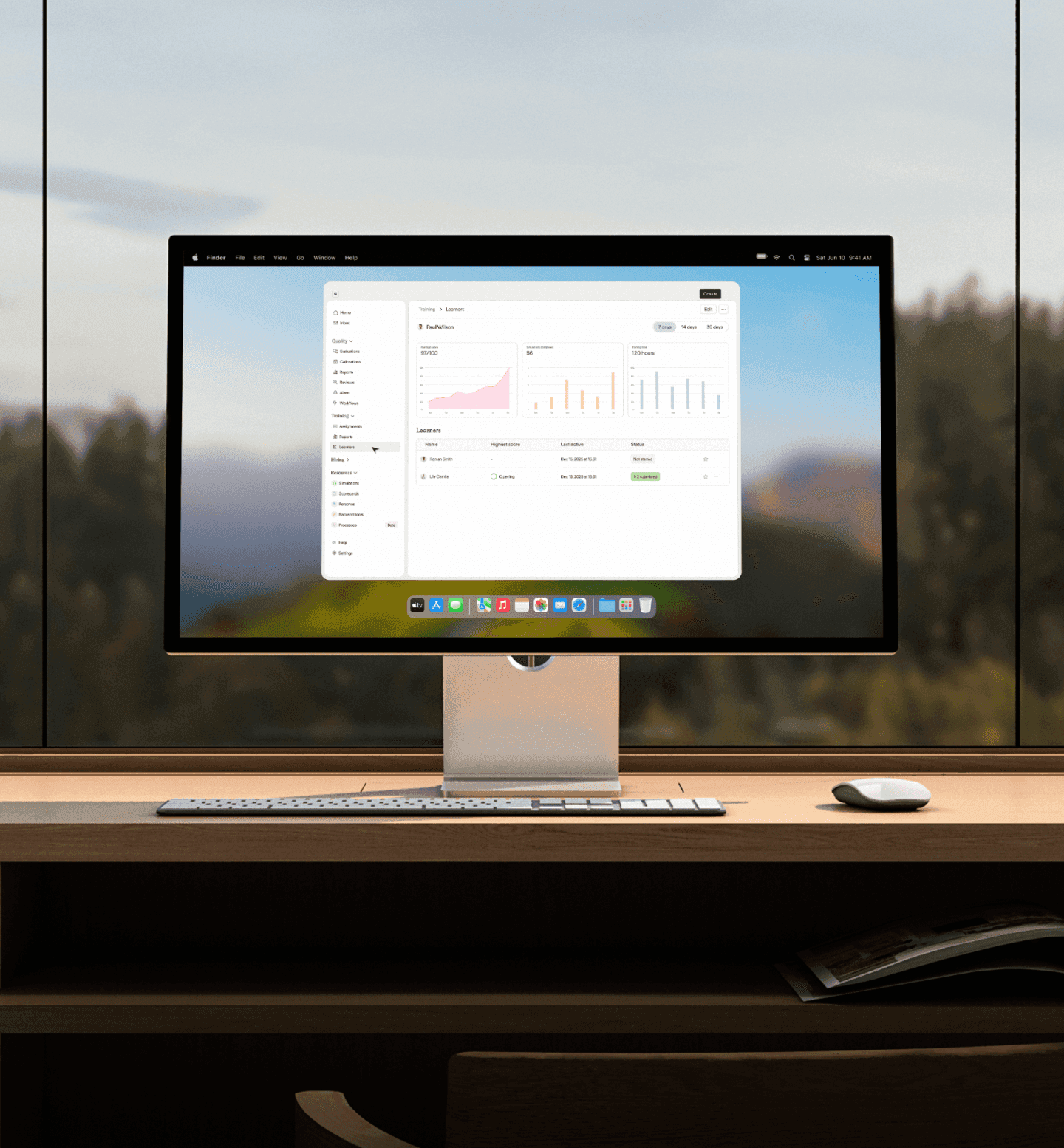 Solidroad software on monitor